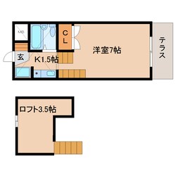 近鉄奈良駅 バス12分  南方町下車：停歩4分 1階の物件間取画像